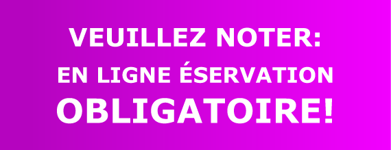 Hinweis auf Online-Reservierungspflicht